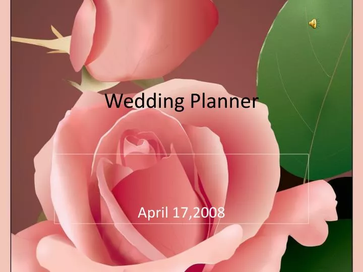 wedding planner n.