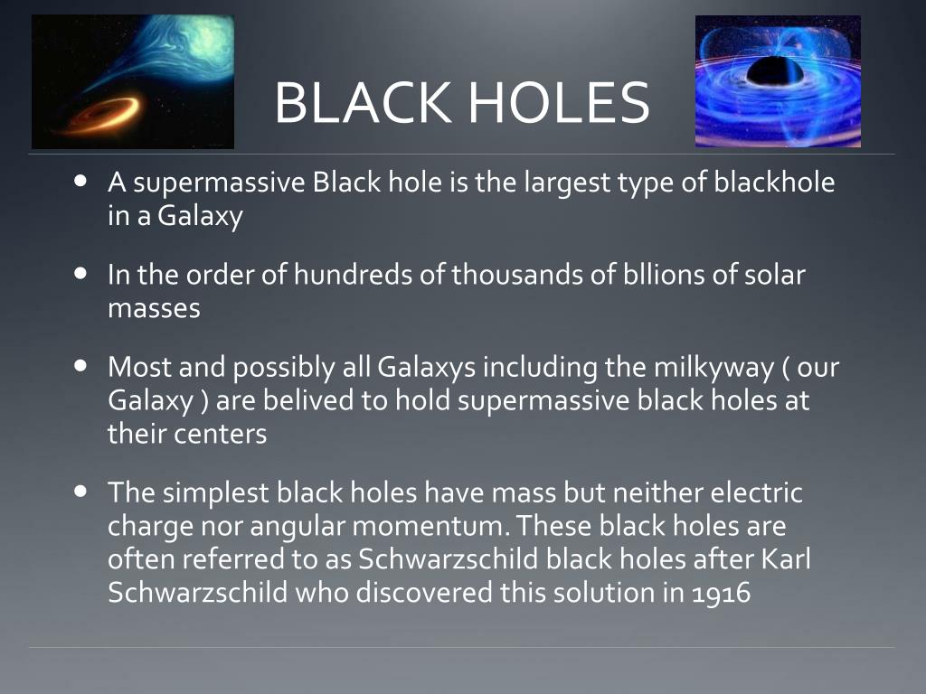 a presentation on black holes