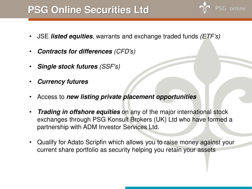 Psg Online Trading Fees