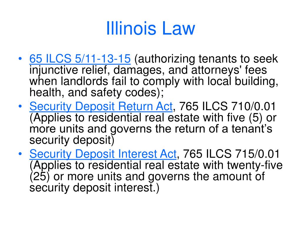PPT Illinois Issues Landlord Tenant Law PowerPoint Presentation, free