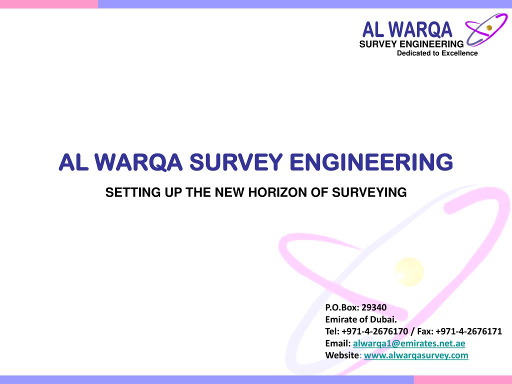 PPT - AL WARQA SURVEY ENGINEERING PowerPoint Presentation, free download -  ID:5012125