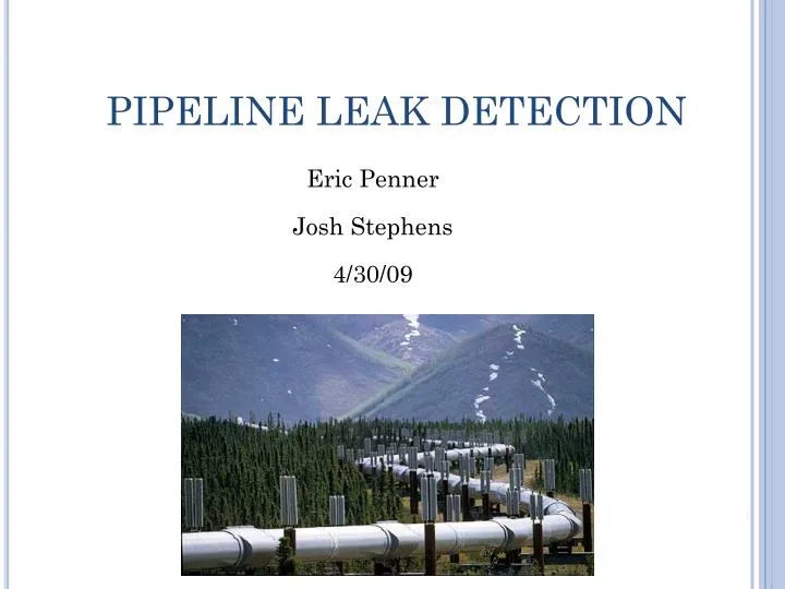 pipeline leak detection n.