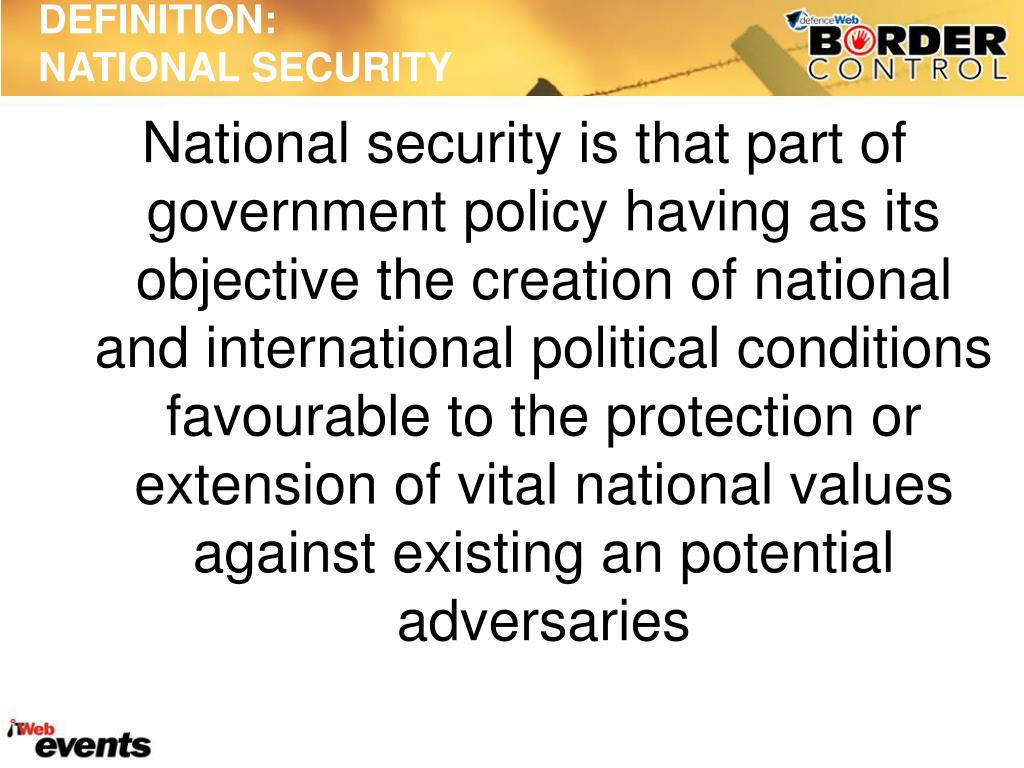 PPT The National Security Dimensions of Borderline Control in South