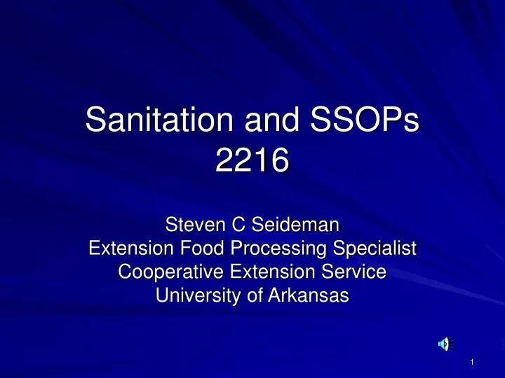 sanitation and ssops 2216 n.