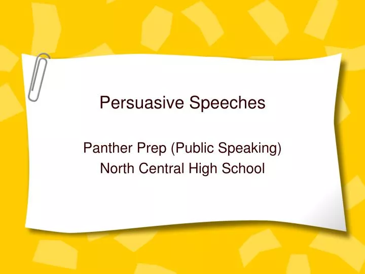 PPT - Persuasive Speeches PowerPoint Presentation, free download - ID ...