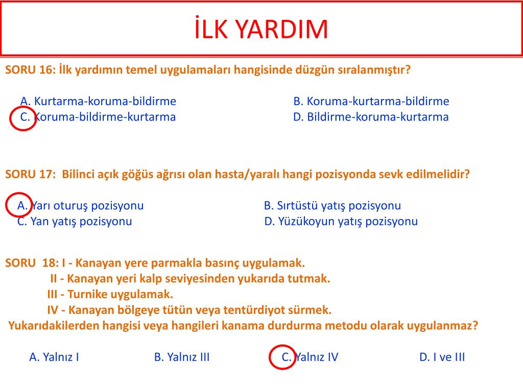 PPT - İLK YARDIM PowerPoint Presentation, free download - ID:5016661