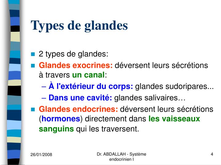 PPT - SYSTEME ENDOCRINIEN (1 ère partie) PowerPoint Presentation - ID