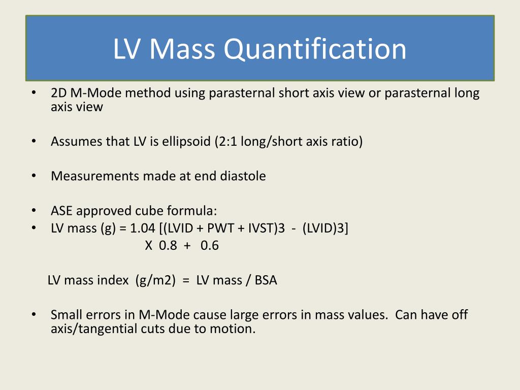 Lv Mass Index Calculator  Natural Resource Department