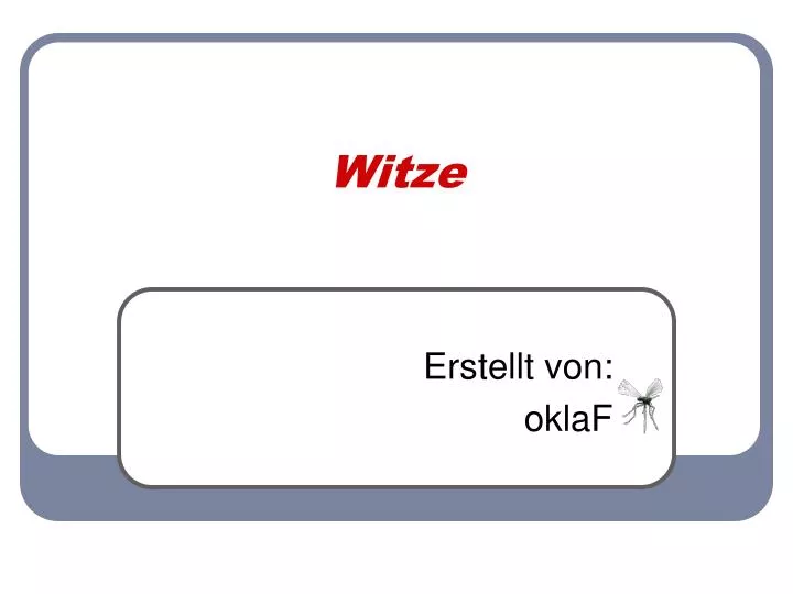 PPT Witze PowerPoint Presentation, free download ID5020234