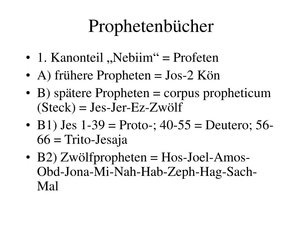 PPT Die Propheten PowerPoint Presentation, free download ID5020651