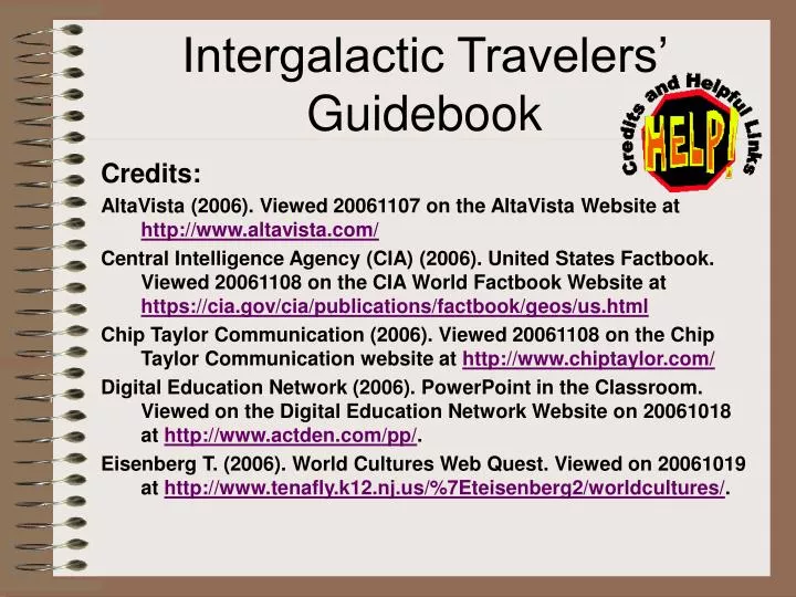 intergalactic travelers guidebook n.
