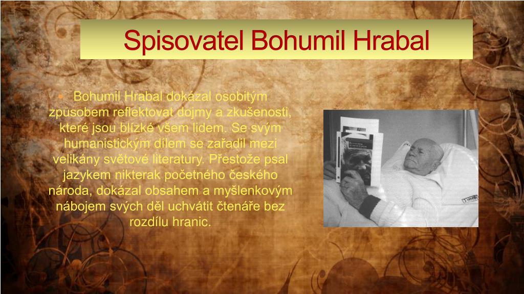 PPT - Pábitel Bohumil Hrabal PowerPoint Presentation, free download -  ID:5021089