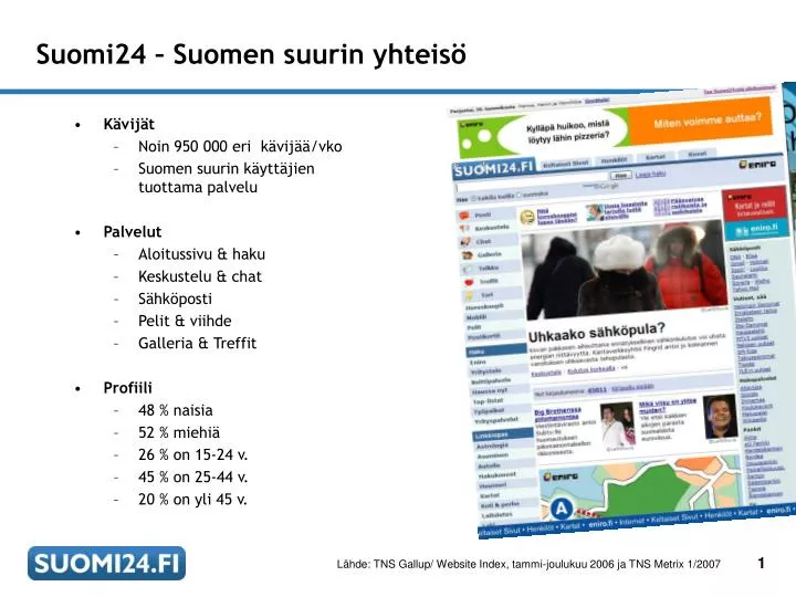 PPT - Suomi24 – Suomen suurin yhteisö PowerPoint Presentation, free  download - ID:5022074