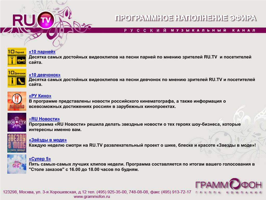 PPT - RU TV PowerPoint Presentation, free download - ID:5022415