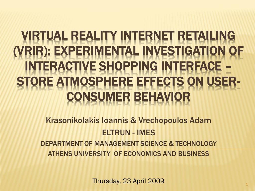 PPT - Krasonikolakis Ioannis & Vrechopoulos Adam ELTRUN - IMES PowerPoint  Presentation - ID:5022466