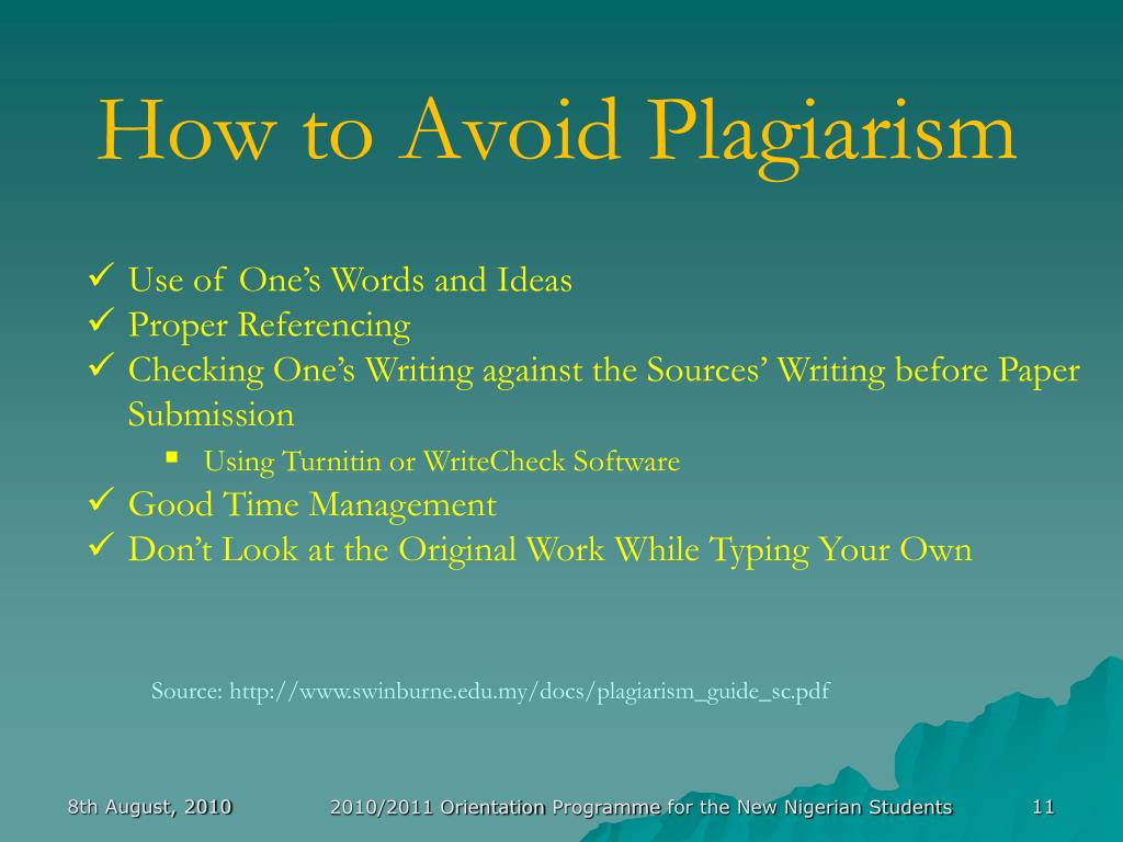 PPT - AVOID PLAGIARISM! PowerPoint Presentation, free download - ID:5022764