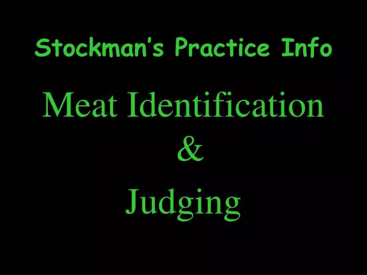 stockman s practice info n.