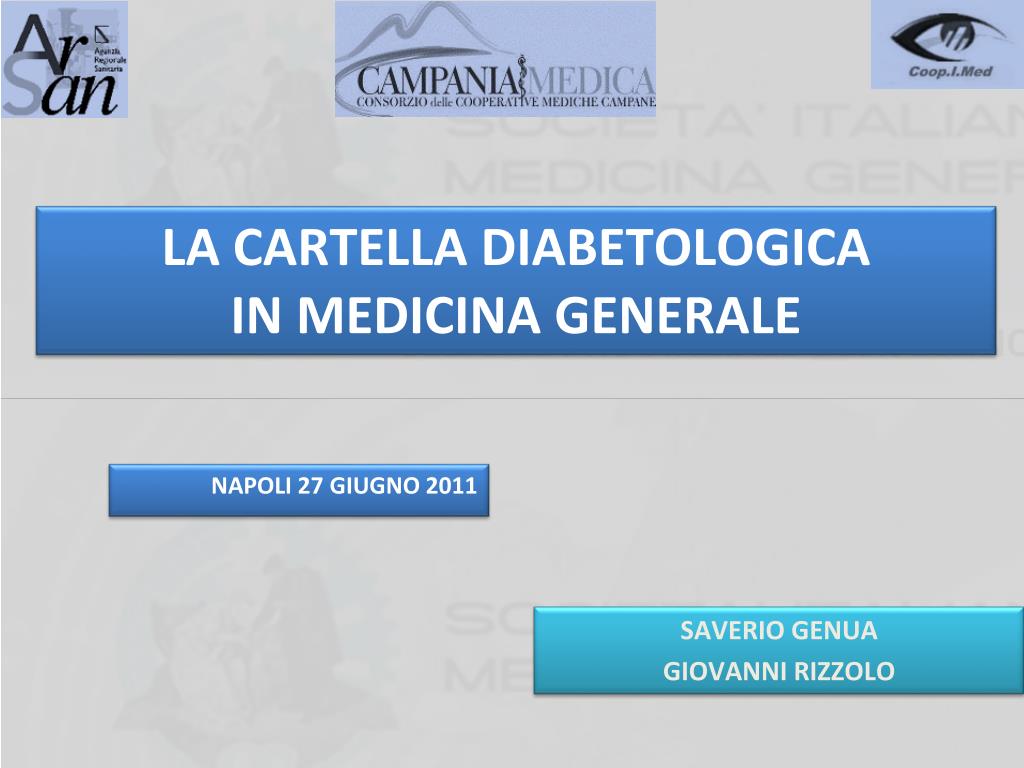 PPT - LA CARTELLA DIABETOLOGICA IN MEDICINA GENERALE PowerPoint  Presentation - ID:5023030