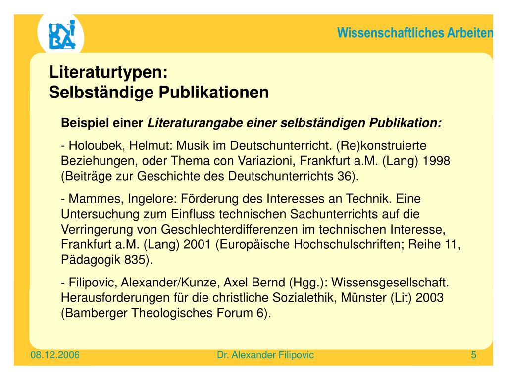 PPT - Literaturangaben Und Literaturlisten PowerPoint Presentation ...