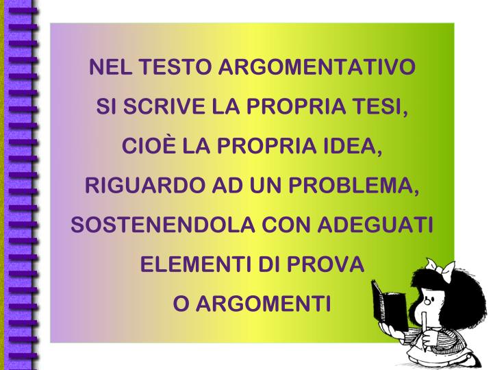 PPT - IL TESTO ARGOMENTATIVO PowerPoint Presentation - ID:5024038