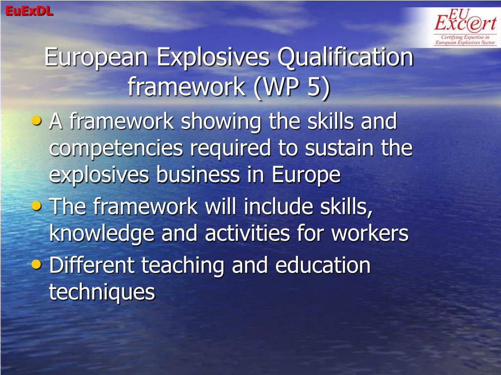 PPT - EuExDL or EUEXcert II European Explosives Driving Licence ...