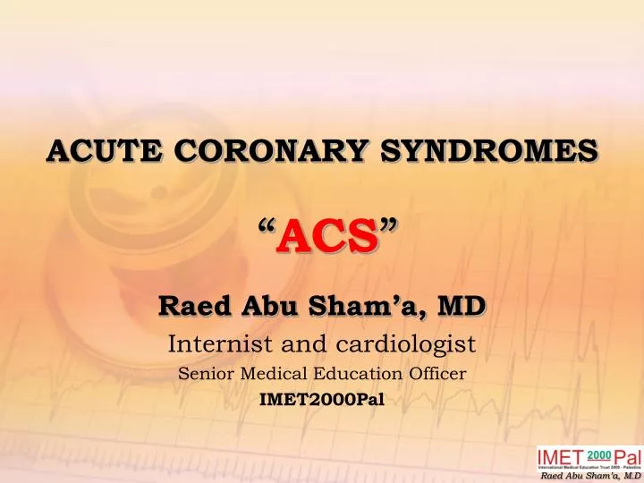 acute coronary syndromes acs n.