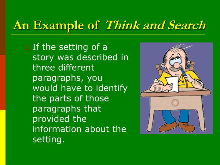 think and search question examples Think and search question examples.