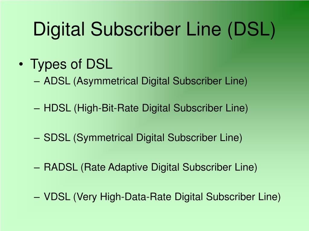 PPT Digital Subscriber Line DSL PowerPoint Presentation Free Download ID