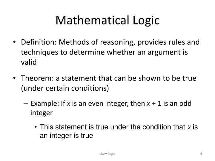 Ppt mathematical logic powerpoint presentation id 5028359