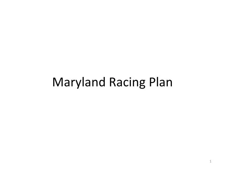 maryland racing plan n.