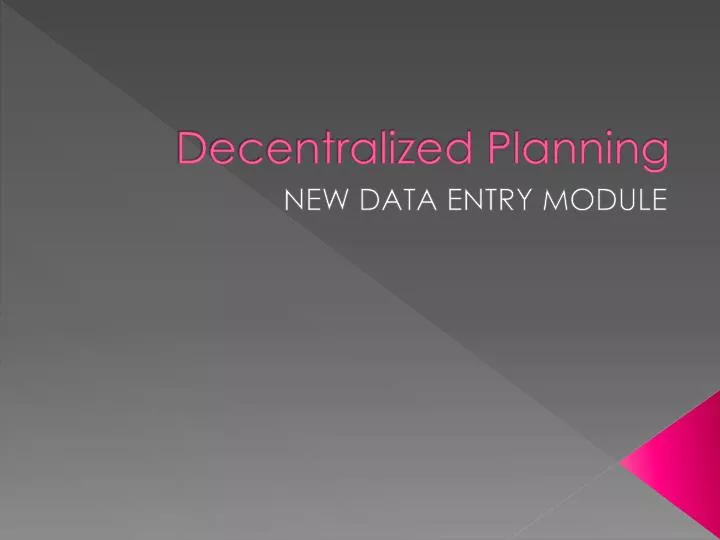 PPT Decentralized Planning PowerPoint Presentation, free download