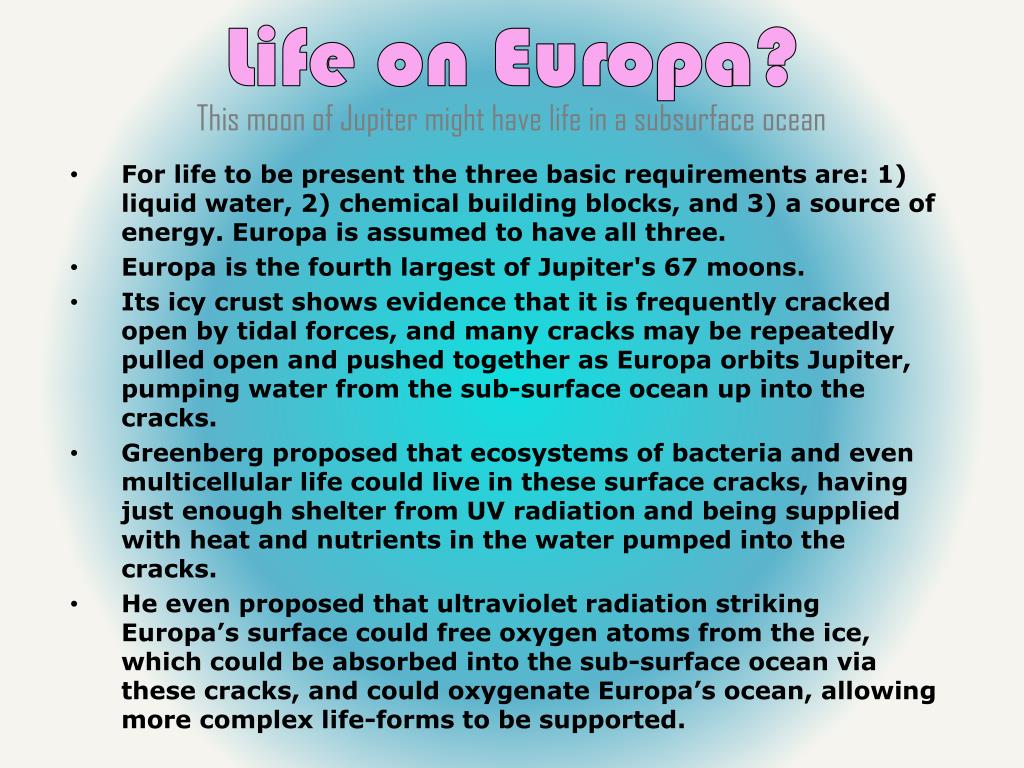 europa life forms