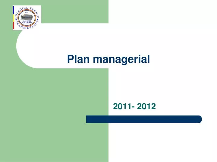 PPT - Plan managerial PowerPoint Presentation, free download - ID:5032803