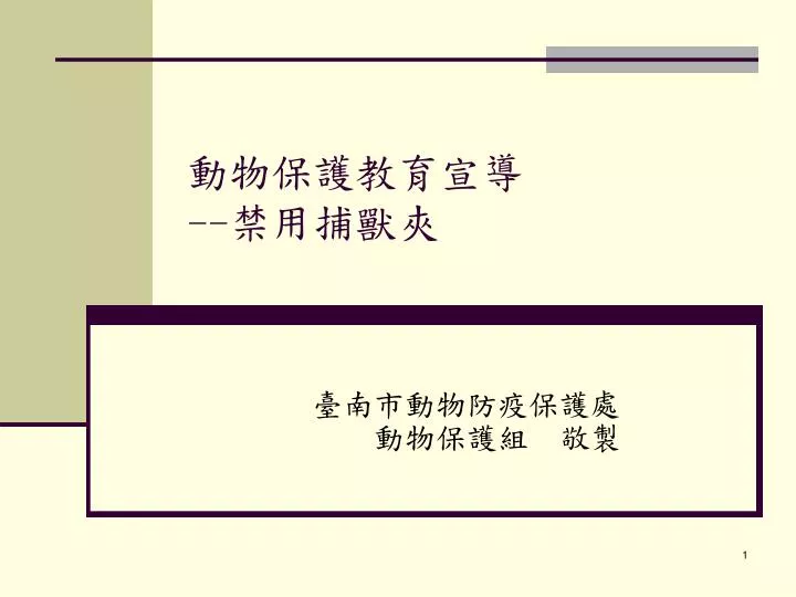 Ppt 動物保護教育宣導 禁用捕獸夾powerpoint Presentation Id 5035038
