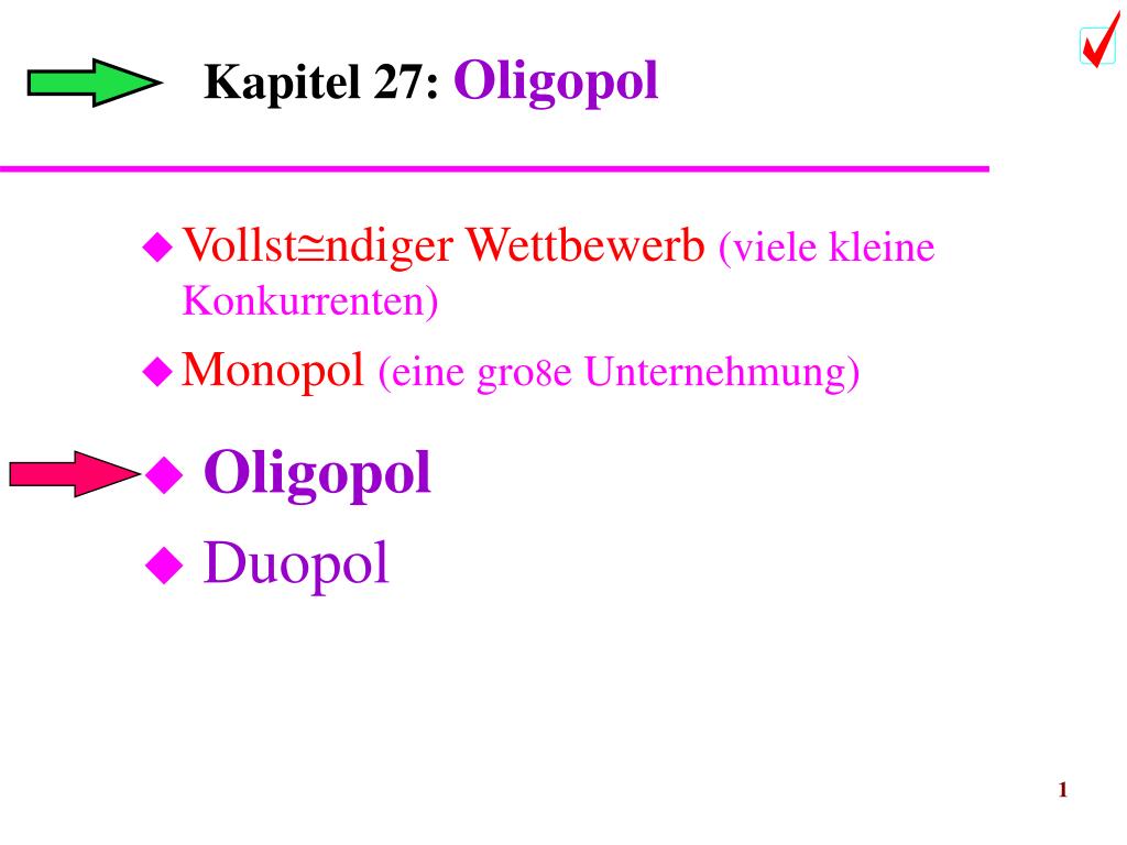 PPT - Kapitel 27: Oligopol PowerPoint Presentation, free download -  ID:5035605