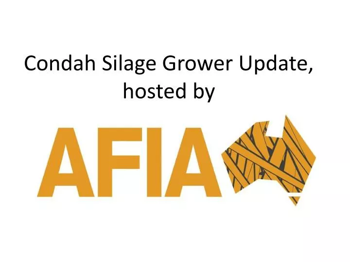 condah silage grower update hosted by n.