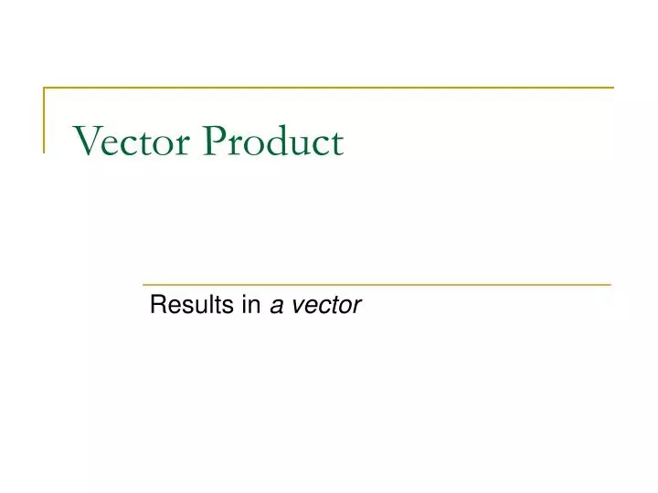 vector product n.