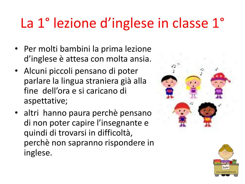 presentation in english scuola primaria