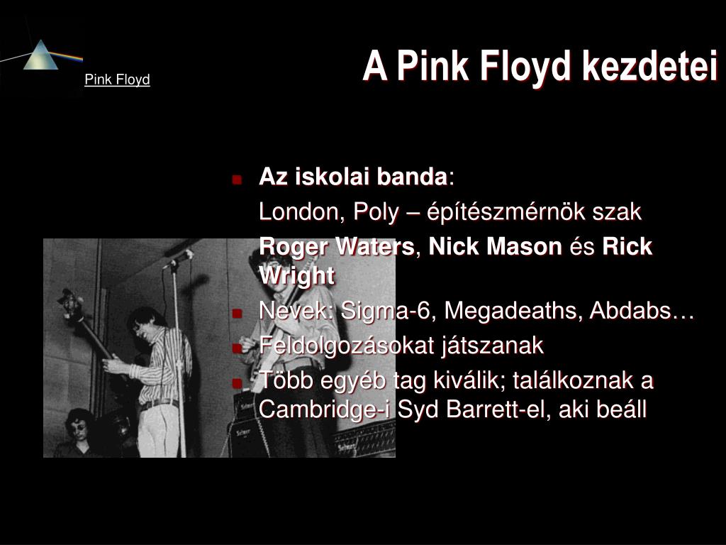 PPT - Könnyűzenei kislexikon: Pink Floyd PowerPoint Presentation, free  download - ID:5039788