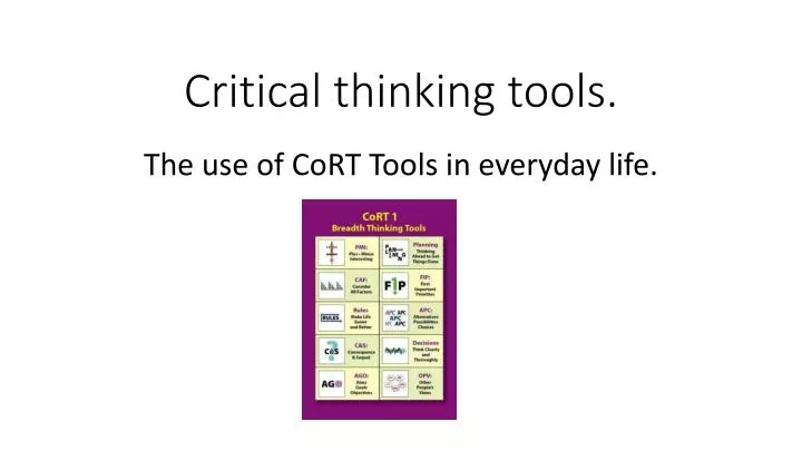 what are the tools of critical thinking
