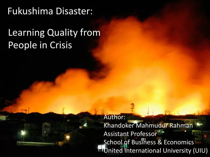 PPT Fukushima Disaster PowerPoint Presentation, free download ID
