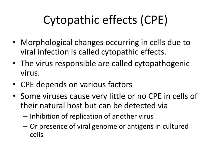 cytopathic effects cpe n.