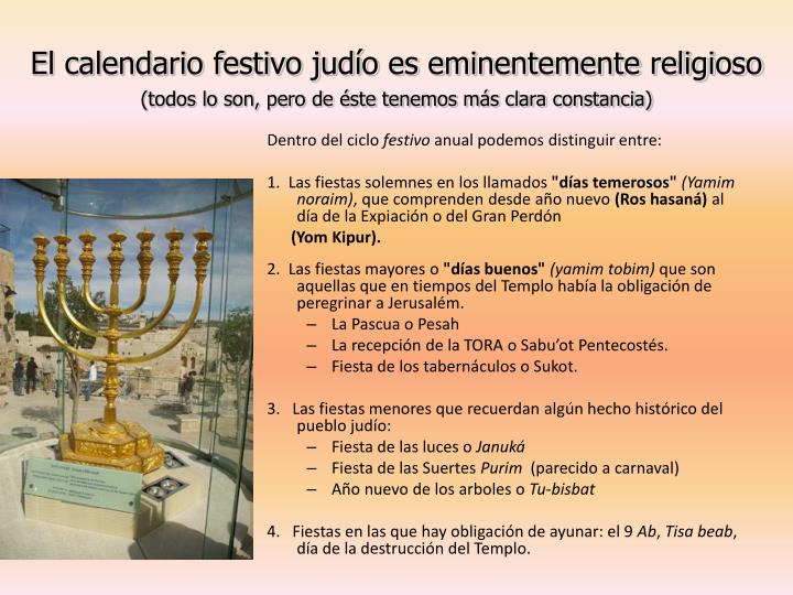 PPT El calendario judío PowerPoint Presentation ID5044086