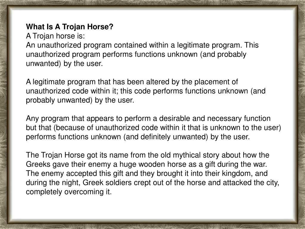 Trojan virus definition sale