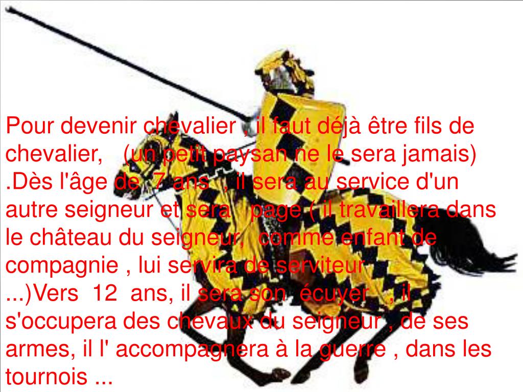 PPT Etre chevalier au moyenâge PowerPoint Presentation, free download ID5046593