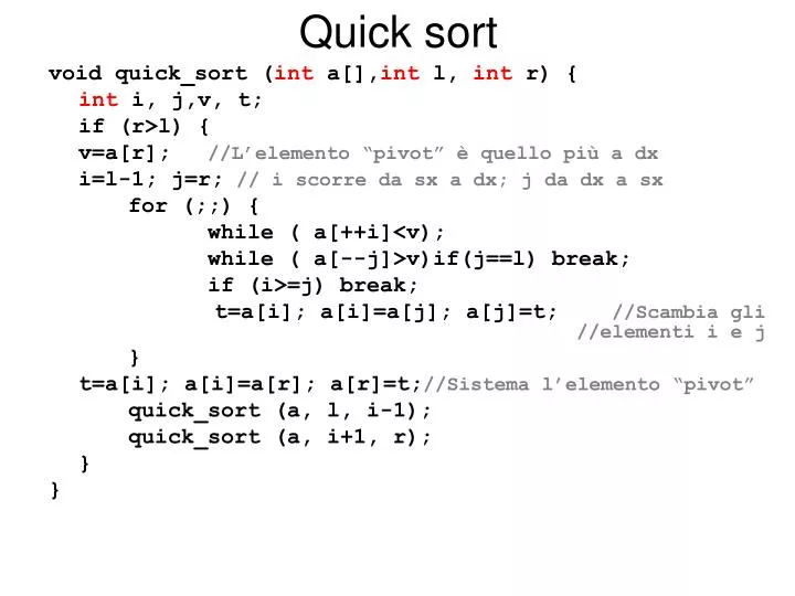 Ppt Quick Sort Powerpoint Presentation Free Download Id
