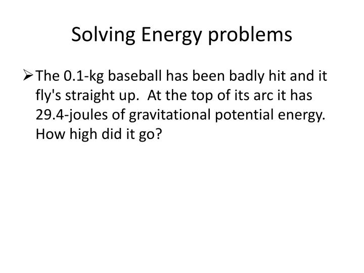 solving energy problems