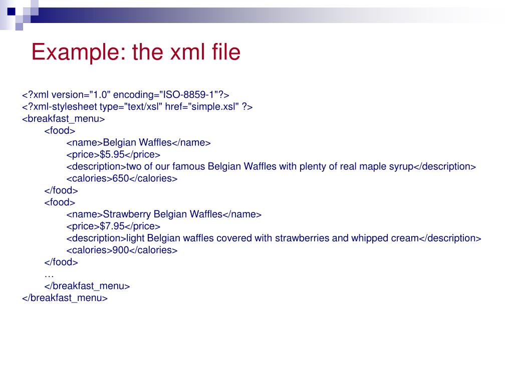 what is an xml presentation