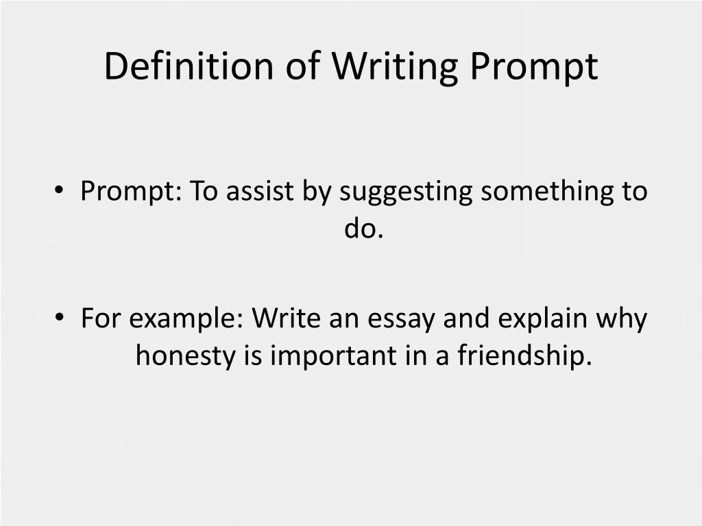 prompt in essay meaning