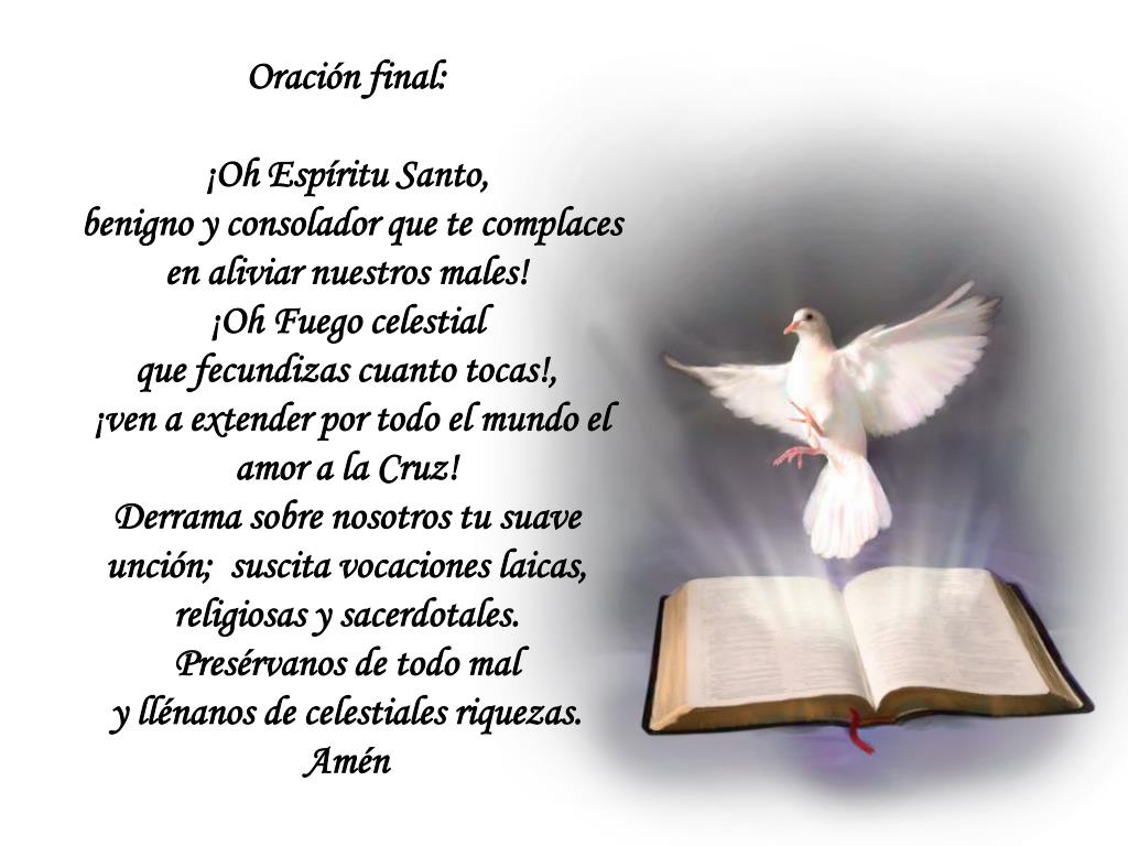 PPT - Don de Fortaleza Septenario al Espíritu Santo para pedir sus ...